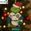 Grinch Chicago Cubs 2025 Christmas Wooden Ornament