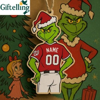 Grinch Washington Nationals Ornament 2025 Custom Jersey Christmas Decoration