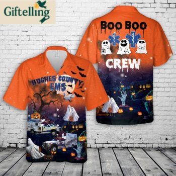 HUGHES COUNTY EMS HALLOWEEN Hawaiian Shirt 1