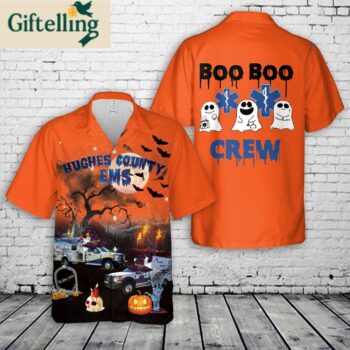 HUGHES COUNTY EMS HALLOWEEN Hawaiian Shirt 1