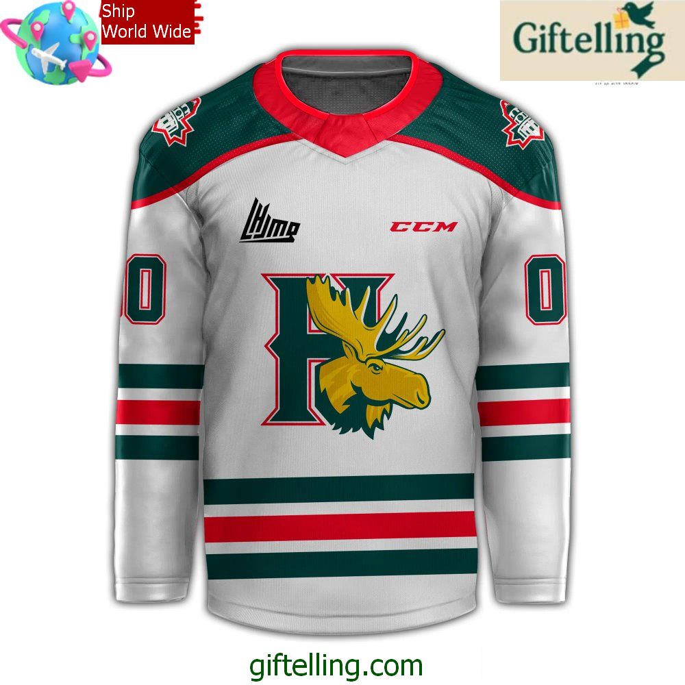 Halifax Mooseheads New 2024 White Hockey Jersey Halifax Mooseheads New 2024 White Hockey Jersey