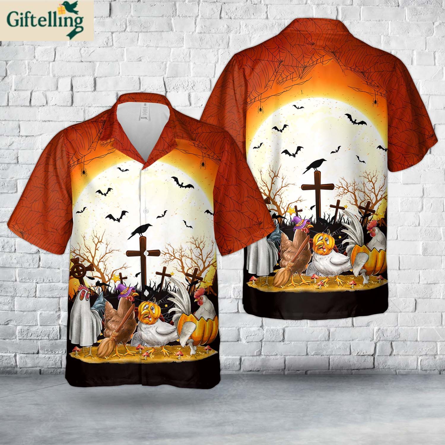 Halloween Chicken Hawaiian Shirt 1 Halloween Chicken Hawaiian Shirt 1
