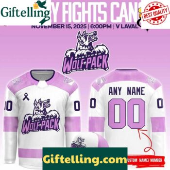 Hartford Wolf Pack “Hockey Fight Cancer Custom Hockey
