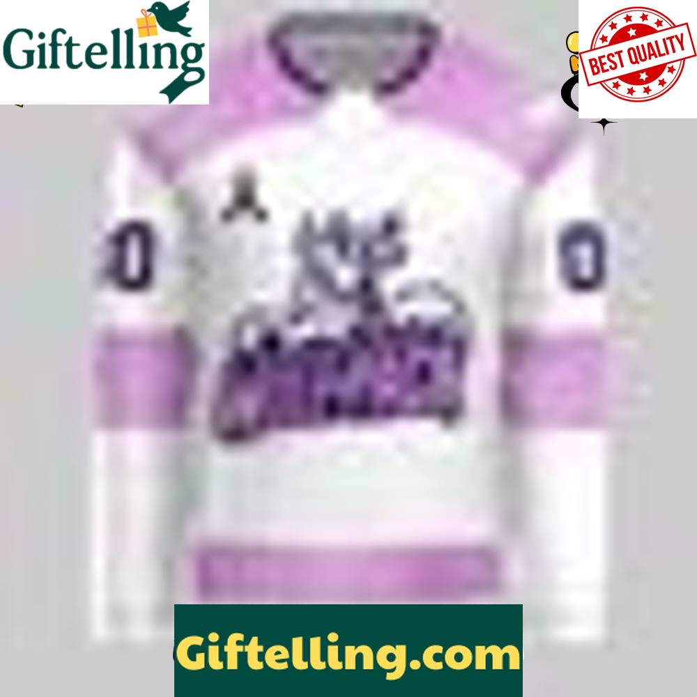 Hartford Wolf Pack Hockey Fight Cancer Custom Hockey Jersey