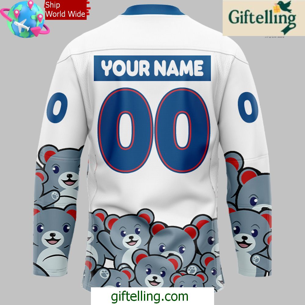 Hartford Wolf Pack Teddy Bear Edition White Hockey Jersey Hartford Wolf Pack Teddy Bear Edition White Hockey Jersey