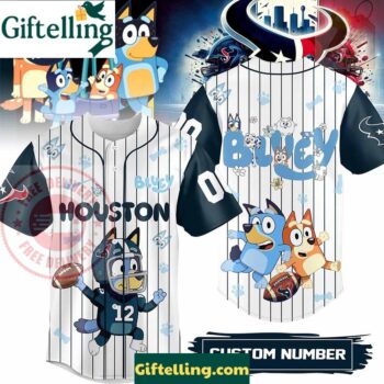 Houston Texans NFL x Bluey Personalized Baseball Jersey Outfit