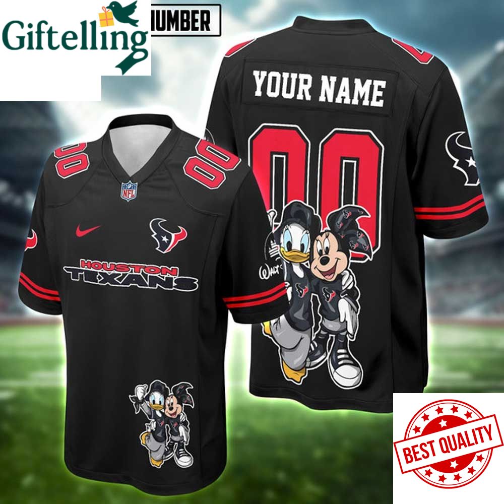 Houston Texans Nfl Mickey Donald Disney Football Jersey