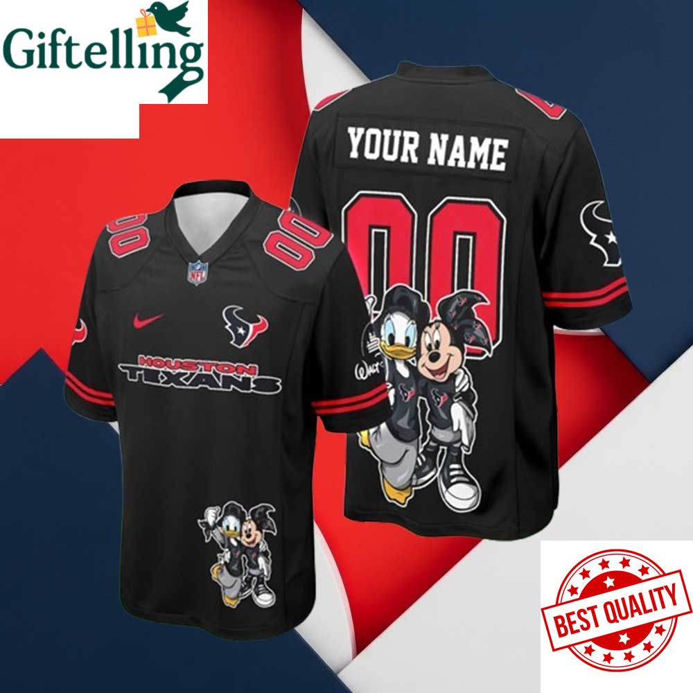 Houston Texans Nfl Mickey Donald Disney Football Jersey