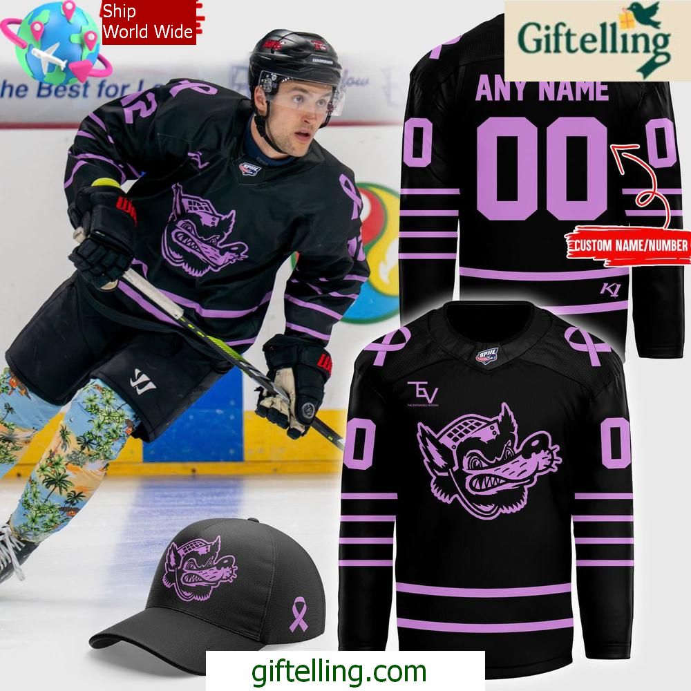 Huntsville Havoc Russel Hill Cancer Foundation Cancer Special Hockey Jersey