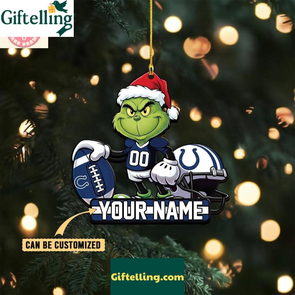 Indianapolis Colts x The Grinch Christmas Acrylic Ornament