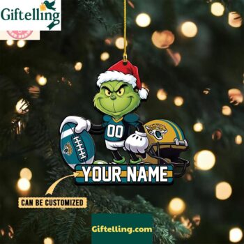 Jacksonville Jaguars x The Grinch Christmas Acrylic Ornament