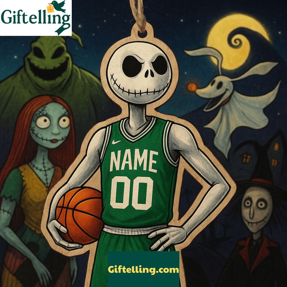 Jack Skellington Boston Celtics 2025 Christmas Ornament