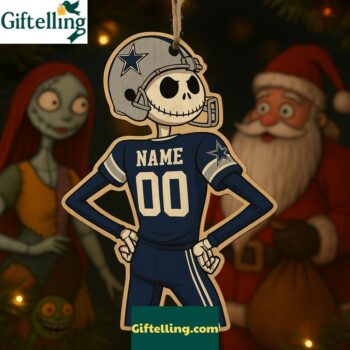 Jack Skellington Dallas Cowboys Christmas Ornament 2025