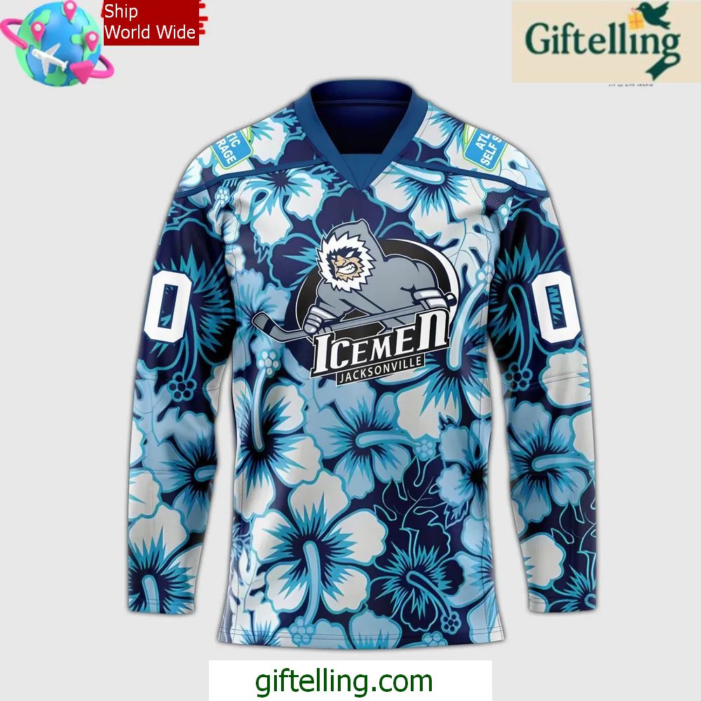 Jacksonville Icemen Season Worn Warm Up 2025 Hockey Jersey 2 Jacksonville Icemen Season Worn Warm Up 2025 Hockey Jersey 2