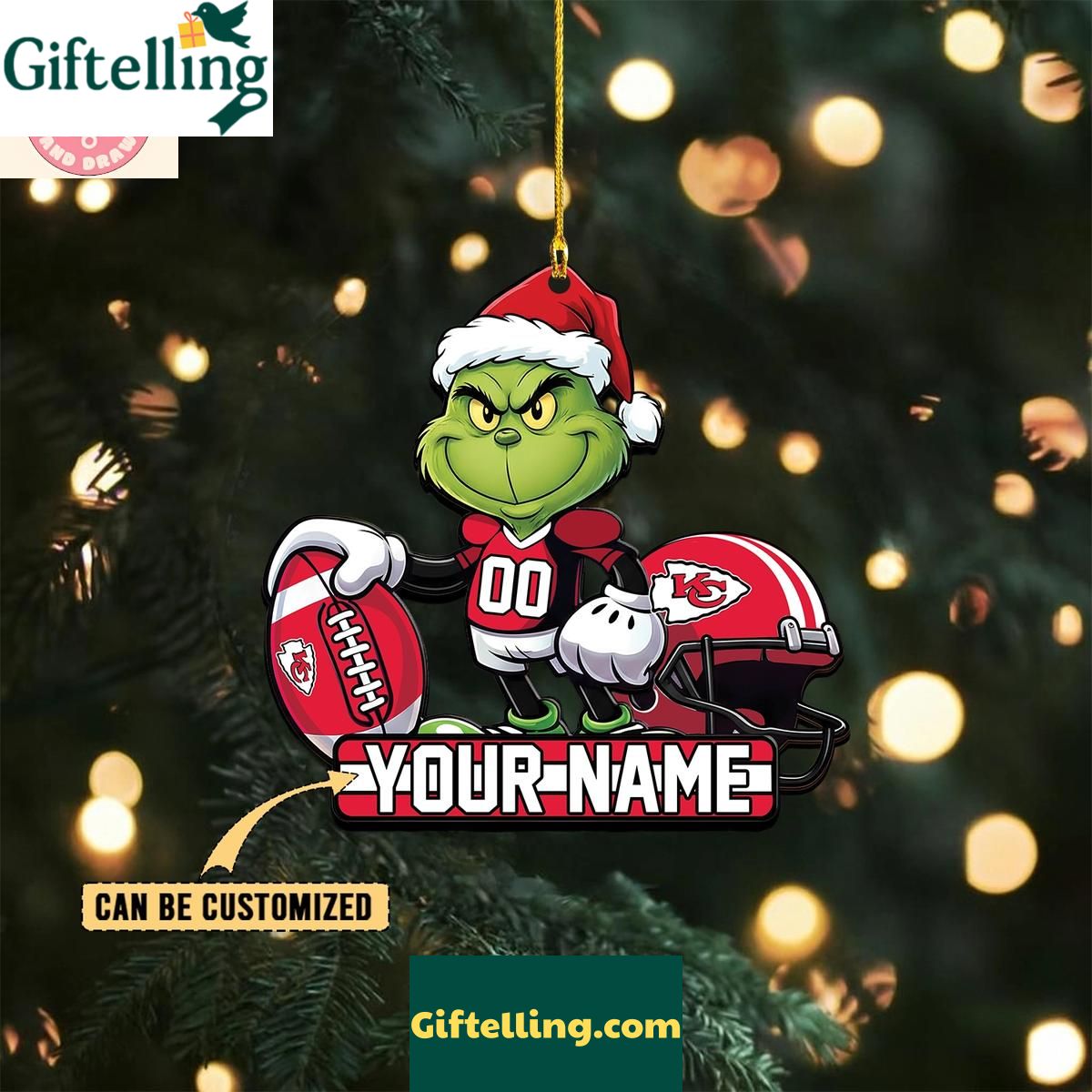 Kansas City Chiefs x The Grinch Christmas Acrylic Ornament Kansas City Chiefs x The Grinch Christmas Acrylic Ornament