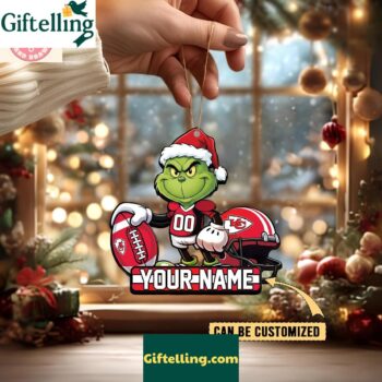 Kansas City Chiefs x The Grinch Christmas Acrylic Ornament