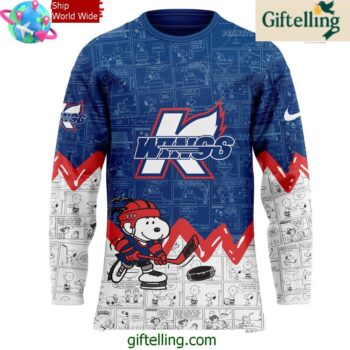 Kalamazoo Wings Anniversary of Peanuts Special Hockey Jersey