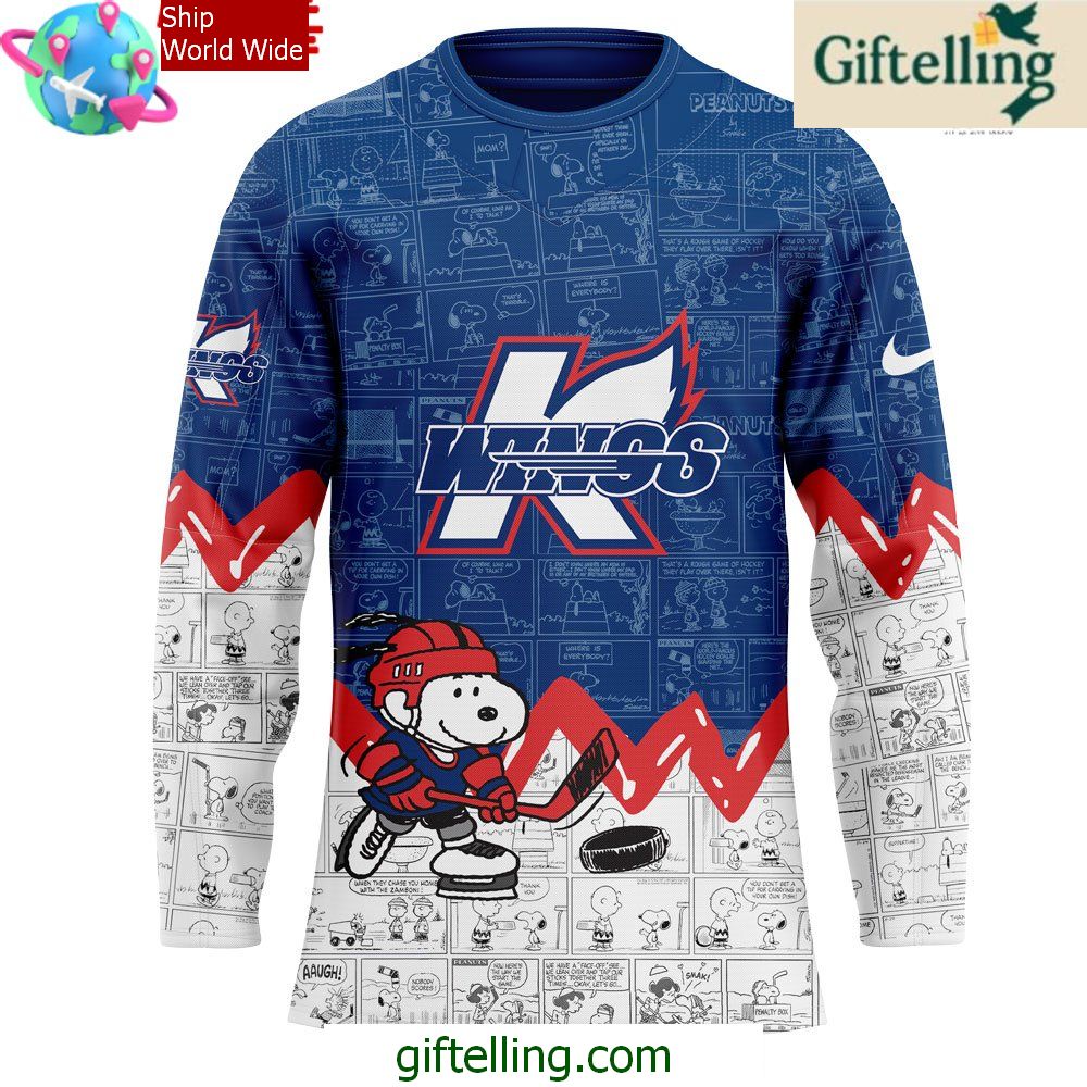 Kalamazoo Wings Anniversary of Peanuts Special Hockey Jersey Kalamazoo Wings Anniversary of Peanuts Special Hockey Jersey