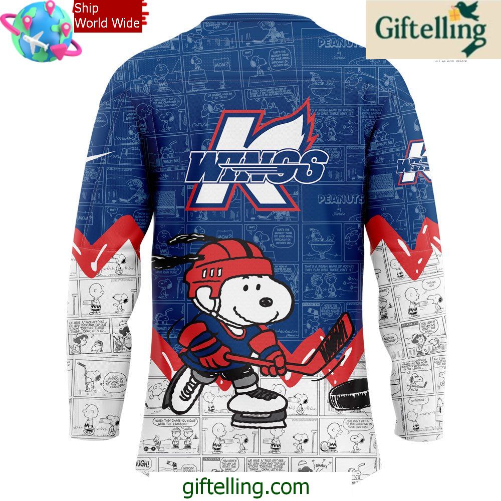 Kalamazoo Wings Anniversary of Peanuts Special Hockey Jersey Kalamazoo Wings Anniversary of Peanuts Special Hockey Jersey