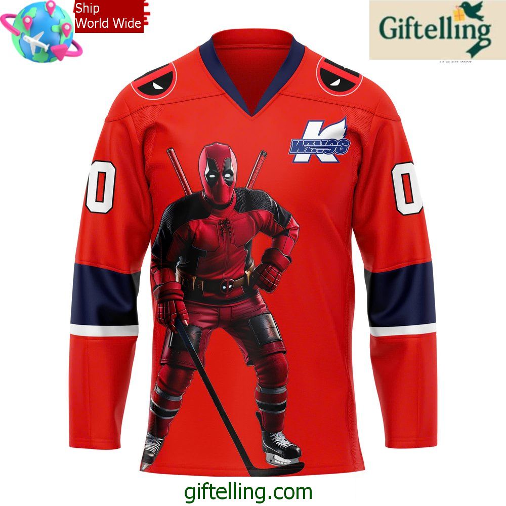 Kalamazoo Wings Deadpool Super Hero Night 2024 Hockey Jersey Kalamazoo Wings Deadpool Super Hero Night 2024 Hockey Jersey