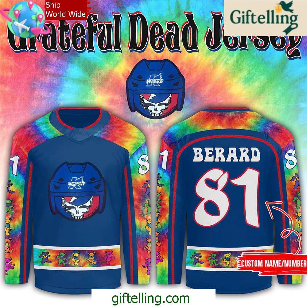 Kalamazoo Wings x Grateful Dead Special Hockey Jersey