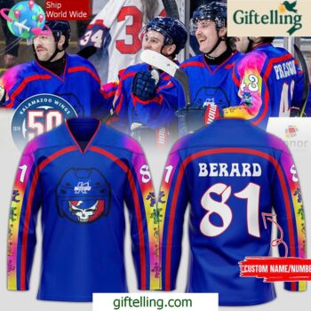 Kalamazoo Wings x Grateful Dead Specialty Hockey Jersey