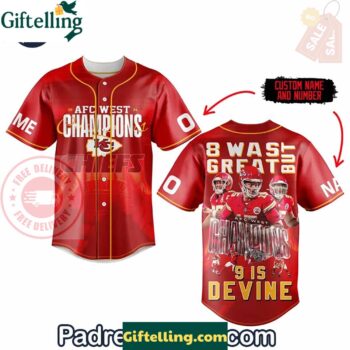 Kansas City Chiefs AFC West Champions Baseball Jersey Outfit