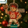 Kansas City Chiefs Patrick Mahomes 2025 Christmas Wooden Ornament