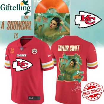 Kansas City Chiefs Taylor Swift The Life Of A Showgirl Album Football Jersey