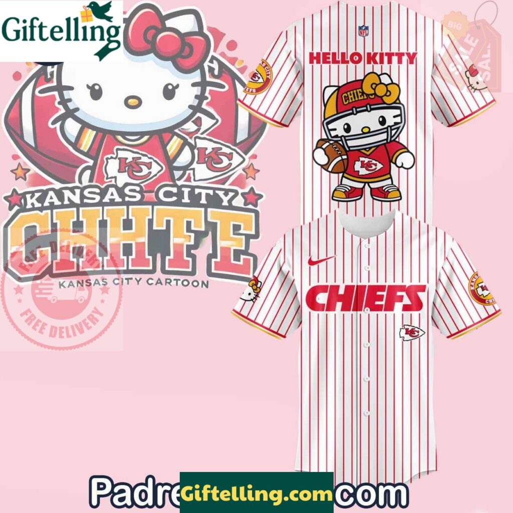 Kansas City Chiefs X Hello Kitty Baseball Jersey Outfit