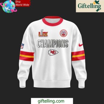 Kansas City Chiefs x Super Bowl LIX White Sweatshirt