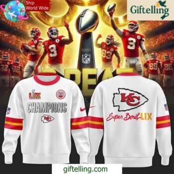 Kansas City Chiefs x Super Bowl LIX White Sweatshirt