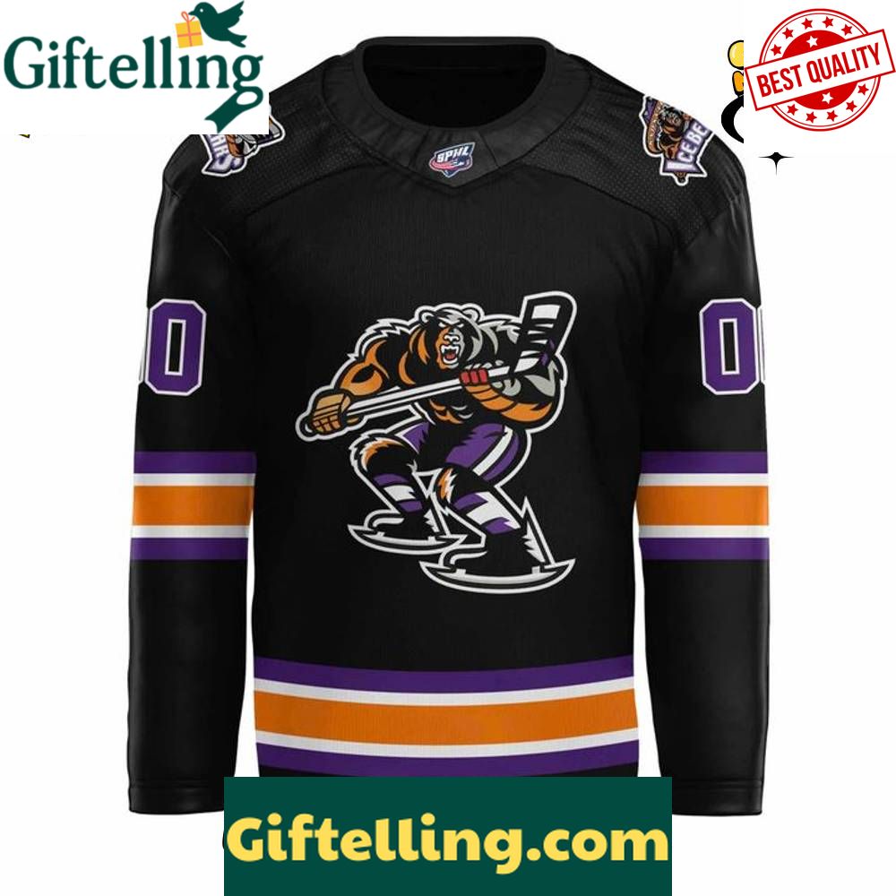 Knoxville Ice Bears Special New Season 2526 Hockey Jersey  Black