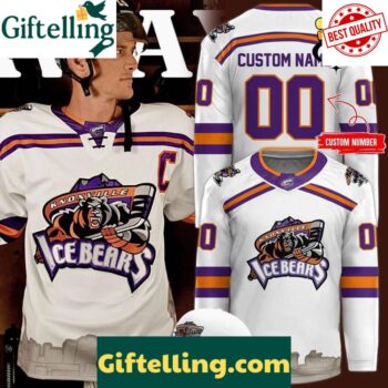 Knoxville Ice Bears Special New Season 25-26 Hockey Jersey White