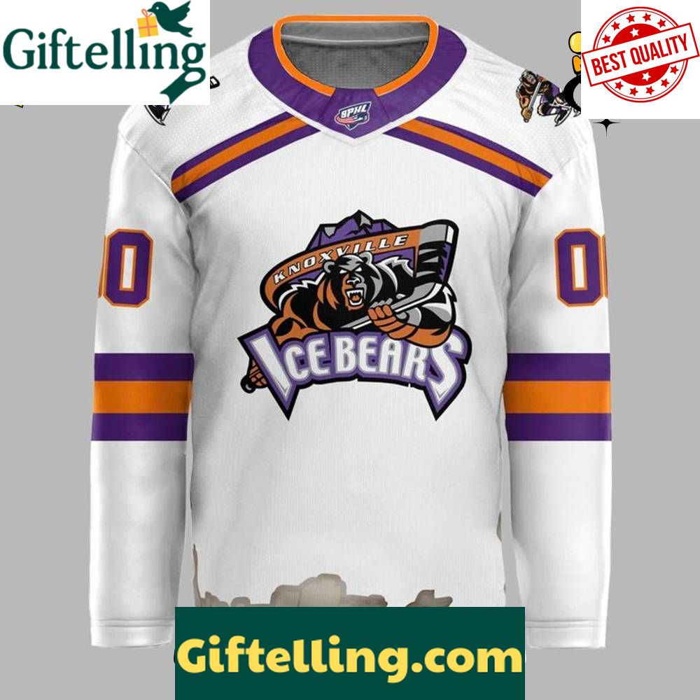 Knoxville Ice Bears Special New Season 2526 Hockey Jersey  White