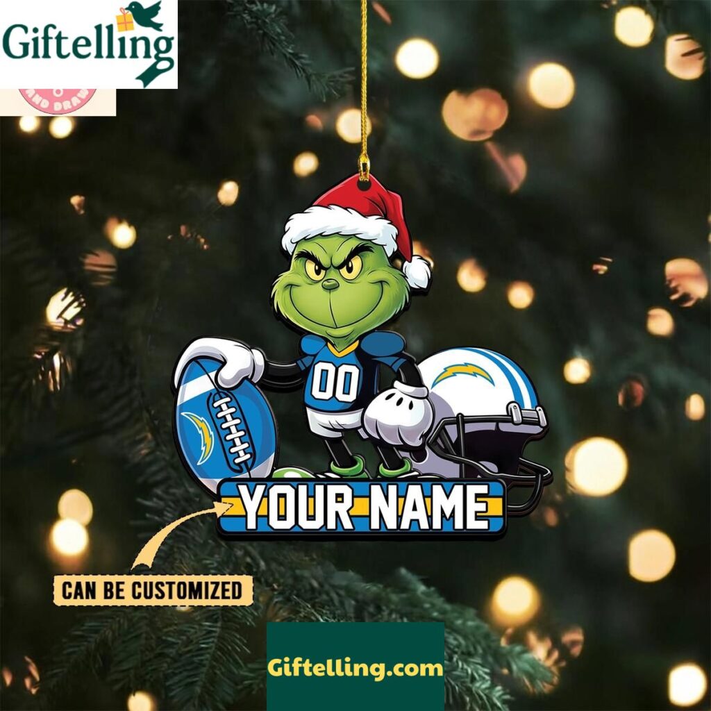 Los Angeles Chargers x The Grinch Christmas Acrylic Ornament
