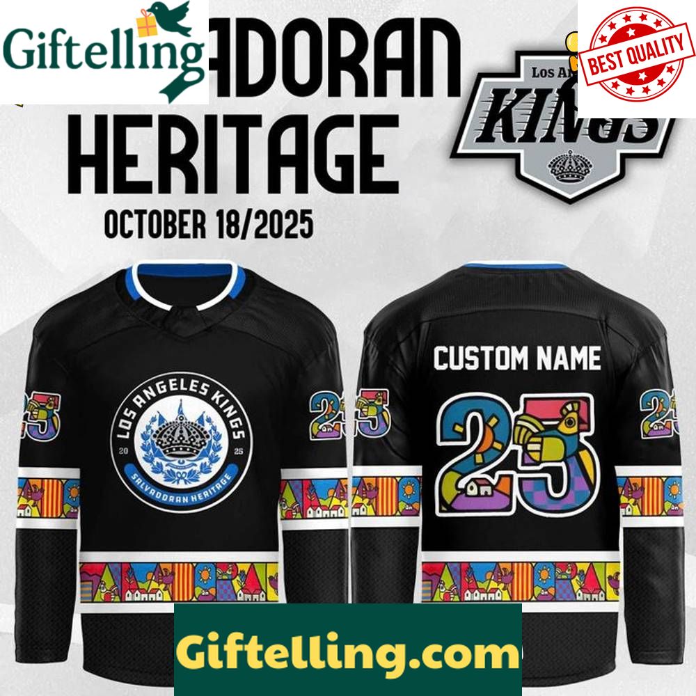 Los Angeles Kings x 2025 Salvadoran Heritage Custom Hockey