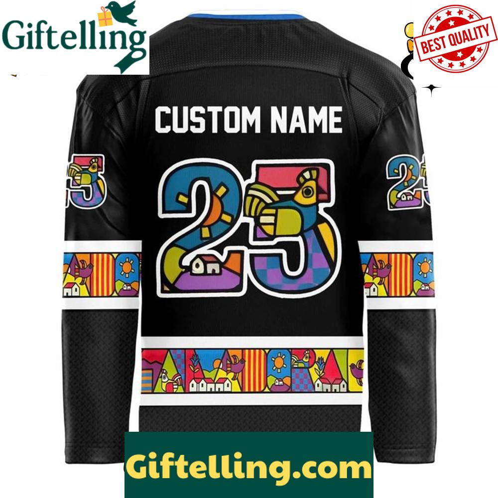 Los Angeles Kings x 2025 Salvadoran Heritage Custom Hockey Jersey