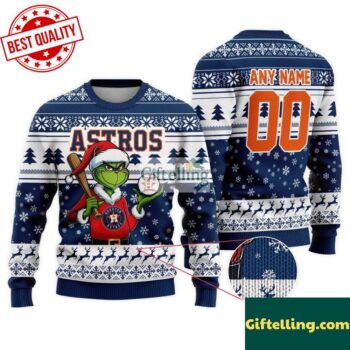 MLB Houston Astros Grinch Christmas Ugly Sweater