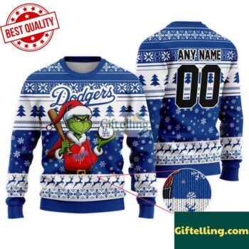 MLB Los Angeles Dodgers Grinch Christmas Ugly Sweater