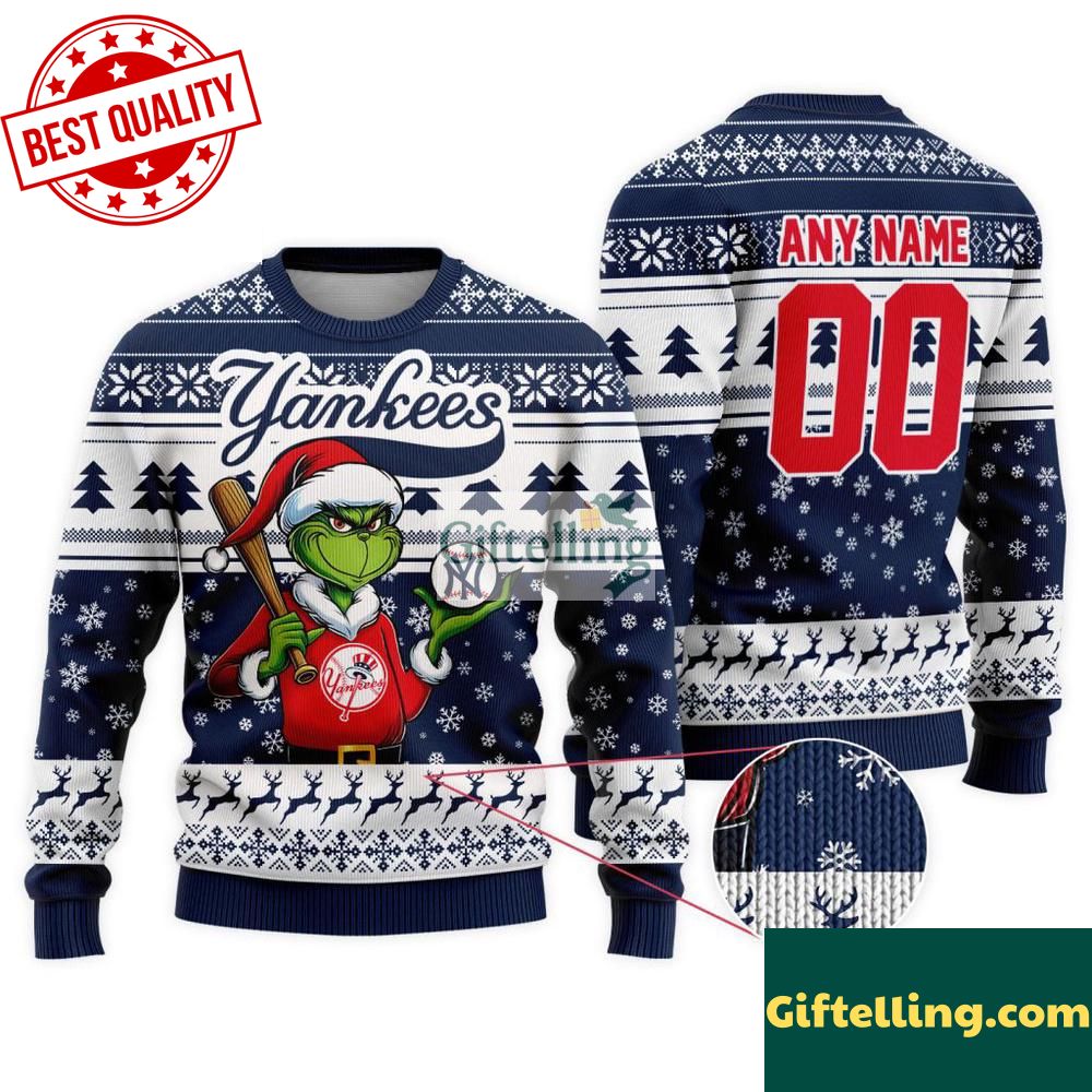 MLB New York Yankees Grinch Christmas Ugly Sweater