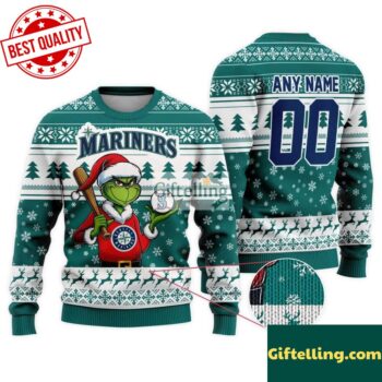 MLB Seattle Mariners Grinch Christmas Ugly Sweater