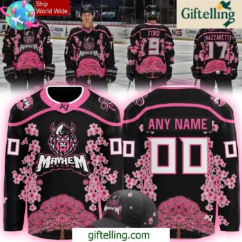 Macon Mayhem Cherry Blossom 2025 Hockey Jersey