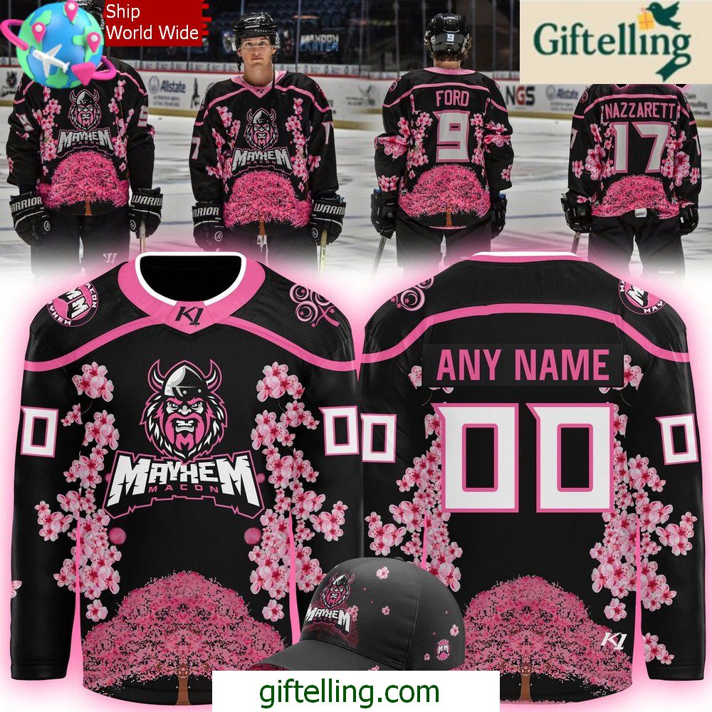 Macon Mayhem Cherry Blossom 2025 Hockey Jersey