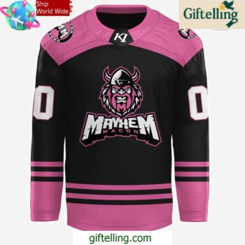 Macon Mayhem Ice Out Cancer Night 2025 Jersey