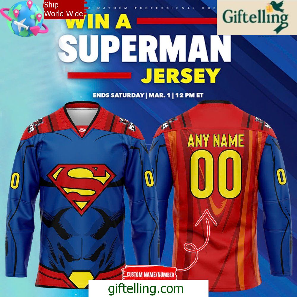Macon Mayhem x Superman 2025 Jersey