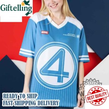 Marvel The Fantastic Four First Steps Logo Football Jersey