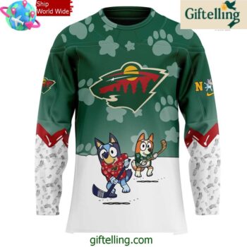 Minnesota Wild Bluey and Bingo Special Jersey