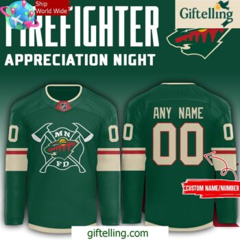 Minnesota Wild Firefighter Appreciation Night Special Hockey Jersey