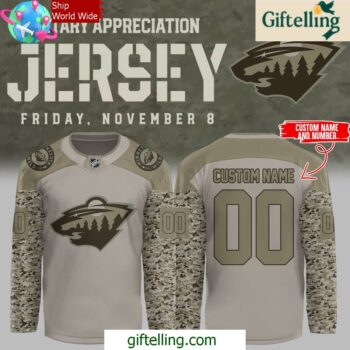 Minnesota Wild Military Appreciation 2024 Hockey Jersey